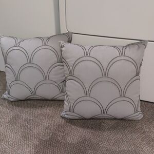 Scott Living Gray Beaded Throw Pillows